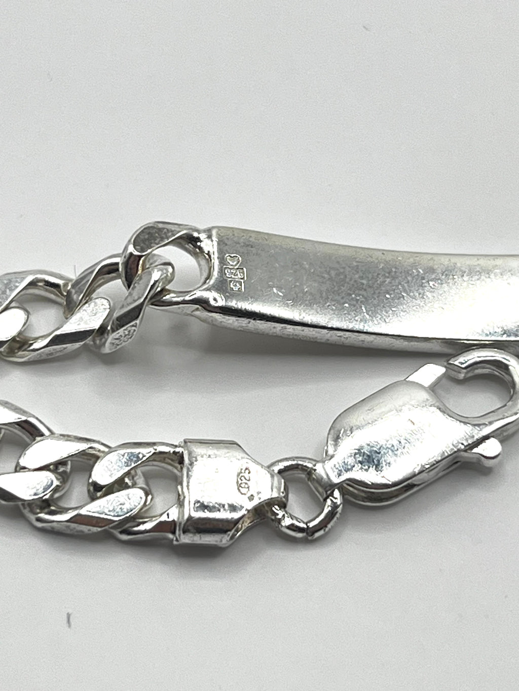 925 Hopea Panssari Ranneketju Laatalla 6mm, 18cm