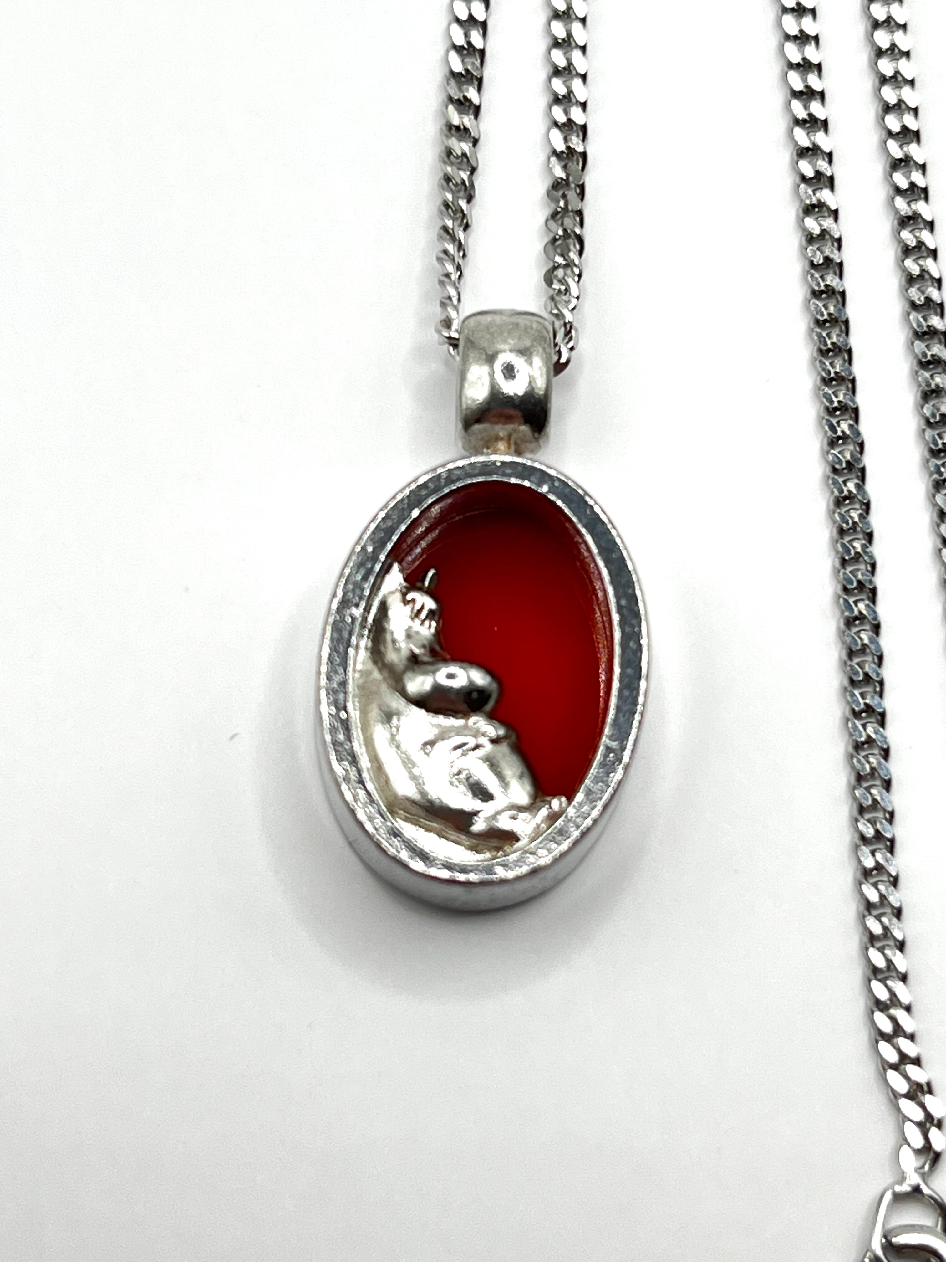 Vintage Kalevala Koru Niiskuneiti Riipus Ketjulla 925 Hopea 2mm, 45cm